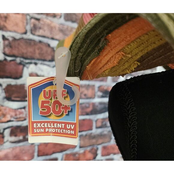 Scala, Oversized, Beach Hat, Multicolor Striped Women's Accessory - Picture 7 of 15